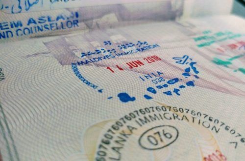 visado Maldivas en pasaporte