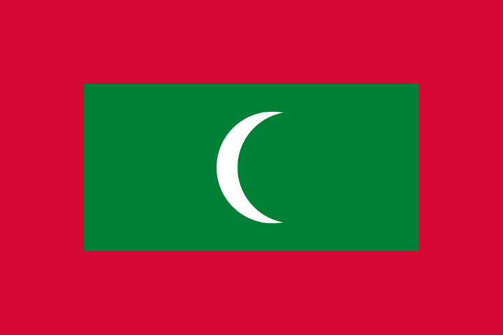Bandera Oficial de Maldivas